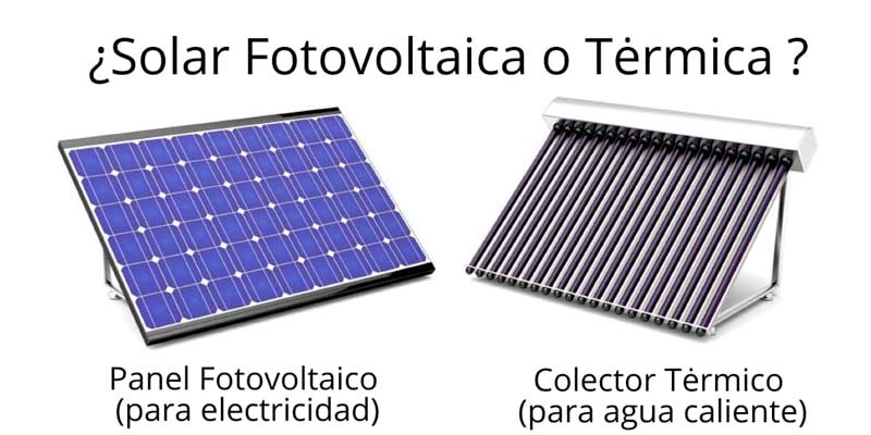 Diferencias entre energía térmica y fotovoltaica